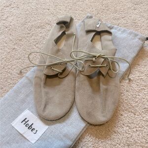 Hobes Boat Shoes Flats Women’s’ EU 37 US 6.5 Suede Leather. Never worn.